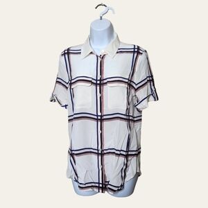 Equipment Short Sleeve Silk Plaid Camp Shirt